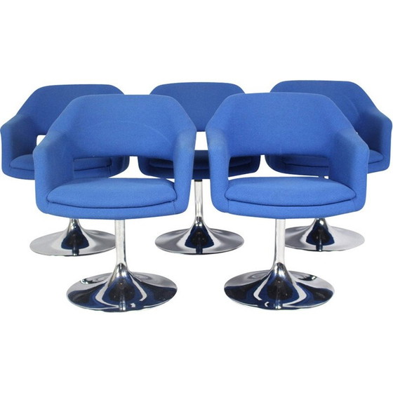 Image 1 of Ensemble de 5 chaises pivotantes vintage Largo de Johanson Design - années 2000