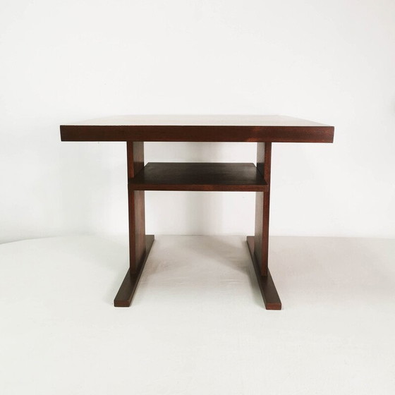 Image 1 of Table basse vintage en placage de noyer, Tchécoslovaquie 1970