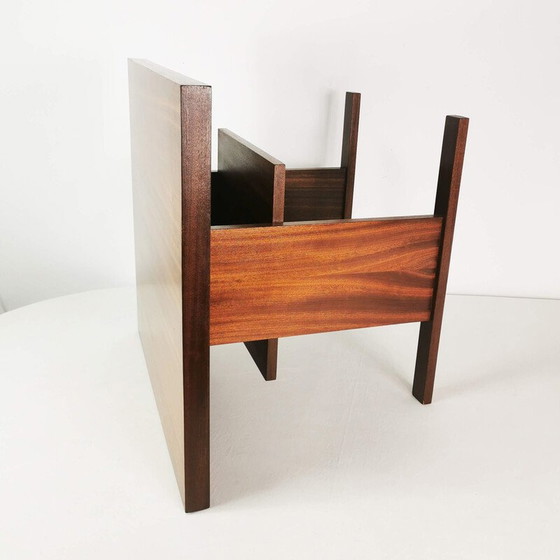 Image 1 of Table basse vintage en placage de noyer, Tchécoslovaquie 1970
