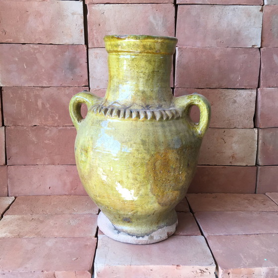 Image 1 of Poterie De Tamegroute En Terre Cuite Émaillée