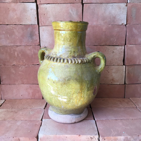 Image 1 of Poterie De Tamegroute En Terre Cuite Émaillée