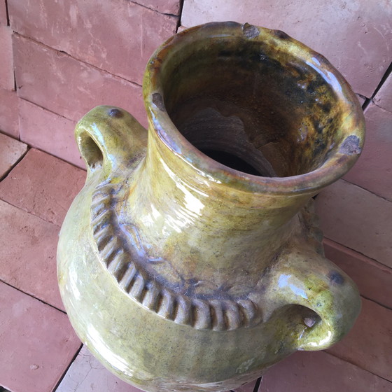 Image 1 of Poterie De Tamegroute En Terre Cuite Émaillée