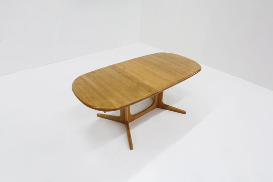 Image 1 of Vintage Danish Oval Extendable Dining Table Solid Wood
