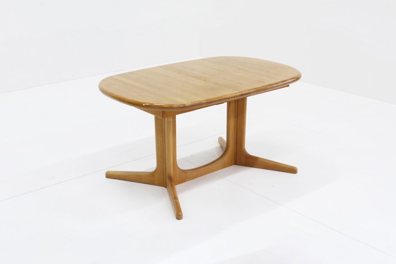 Image 1 of Vintage Danish Oval Extendable Dining Table Solid Wood