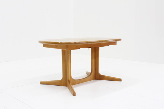 Image 1 of Vintage Danish Oval Extendable Dining Table Solid Wood