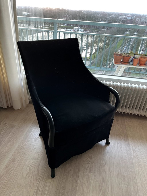 Fauteuil noir 'Progetti'