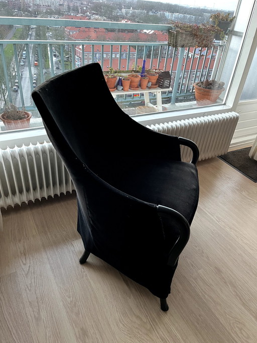 Fauteuil noir 'Progetti'