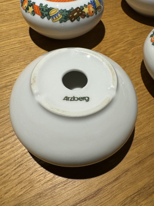 Bougie à réchaud Arzberg en porcelaine 4 pièces