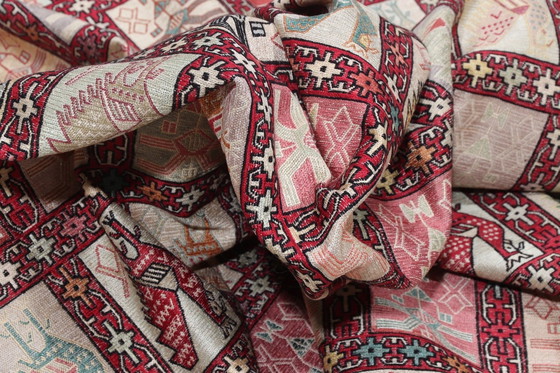 Image 1 of Tapis persan Verni Seiden Kelim - style Ardebil Kelim