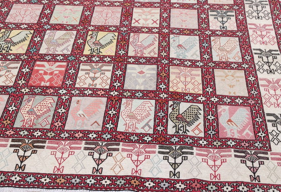 Image 1 of Tapis persan Verni Seiden Kelim - style Ardebil Kelim