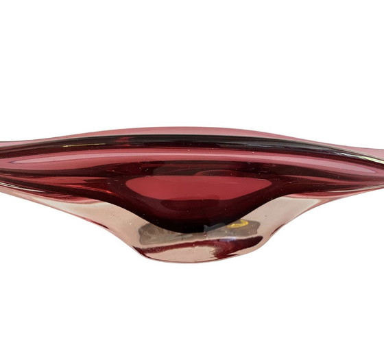 Image 1 of Vase Rouge En Verre De Murano Du Milieu Du Siècle, 1960