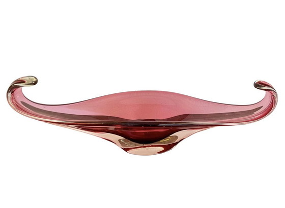 Image 1 of Vase Rouge En Verre De Murano Du Milieu Du Siècle, 1960