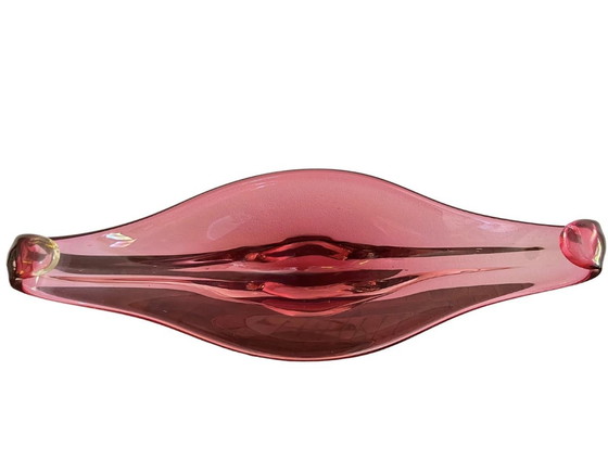 Image 1 of Vase Rouge En Verre De Murano Du Milieu Du Siècle, 1960