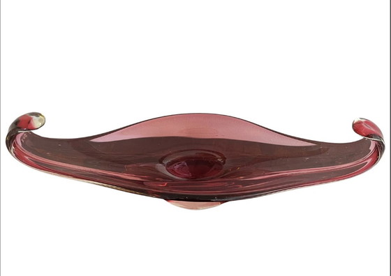 Image 1 of Vase Rouge En Verre De Murano Du Milieu Du Siècle, 1960