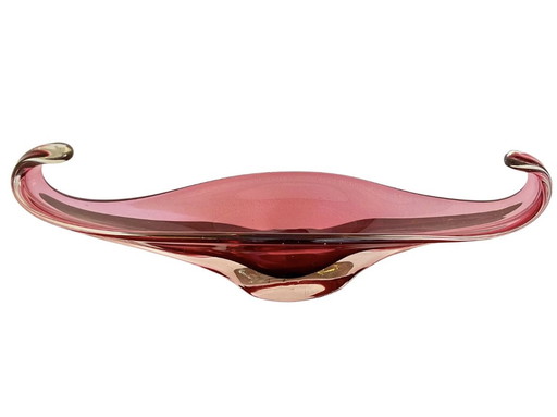 Vase Rouge En Verre De Murano Du Milieu Du Siècle, 1960