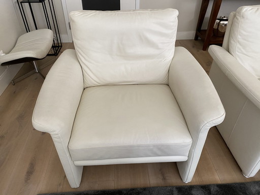 2x Fauteuils en cuir nappa Laauser