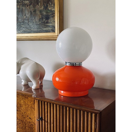 Image 1 of Lampe de table vintage en verre de l'ère spatiale, Massive Belgium 1970