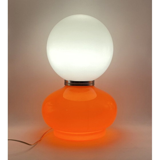 Image 1 of Lampe de table vintage en verre de l'ère spatiale, Massive Belgium 1970