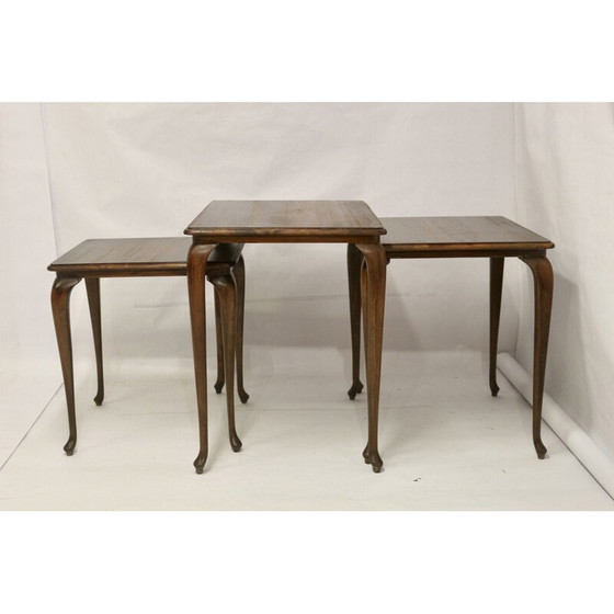 Image 1 of Tables gigognes vintage en merisier, 1970