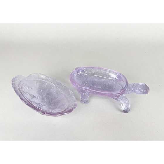 Image 1 of Jarre vintage en verre au néodyme, Tchécoslovaquie, années 1970