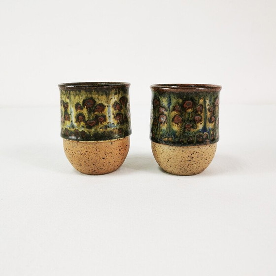 Image 1 of Paire de tasses en céramique vintage pour Bornholm, Danemark 1960