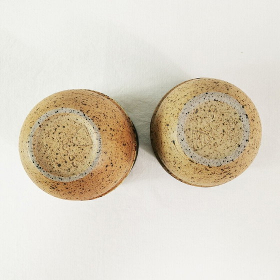 Image 1 of Paire de tasses en céramique vintage pour Bornholm, Danemark 1960