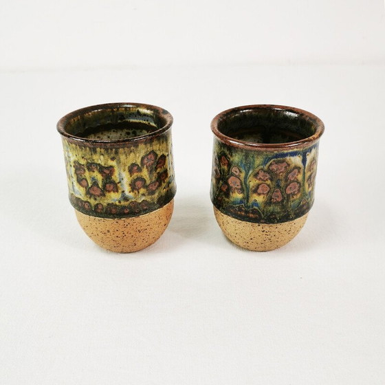 Image 1 of Paire de tasses en céramique vintage pour Bornholm, Danemark 1960