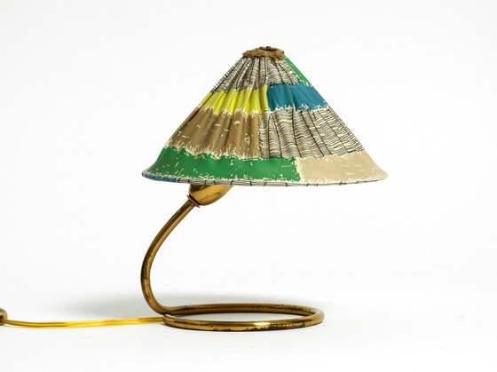 Image 1 of Magnifique et rare lampe de table originale en laiton de Kalmar Austria, moderne du Mid Century