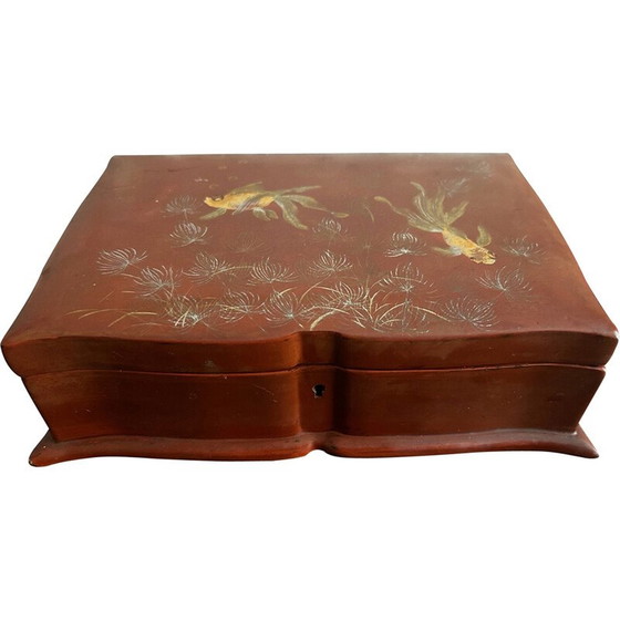 Image 1 of Boîte en laque vintage de Nguyen Than Ley, 1950-1960