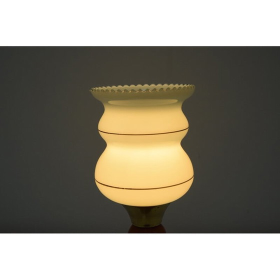 Image 1 of Lampe de table en verre vintage, Tchécoslovaquie 1960