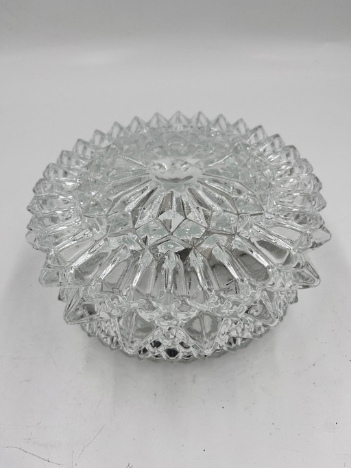 Plafonnier En Verre Moulé En Relief