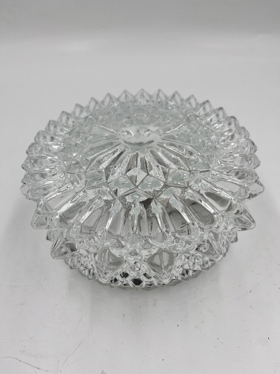 Image 1 of Plafonnier En Verre Moulé En Relief