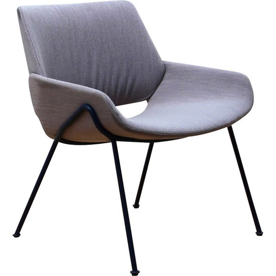 Image 1 of Fauteuil Monk vintage en métal teinté et tissu pour Prostoria