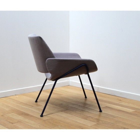 Image 1 of Fauteuil Monk vintage en métal teinté et tissu pour Prostoria