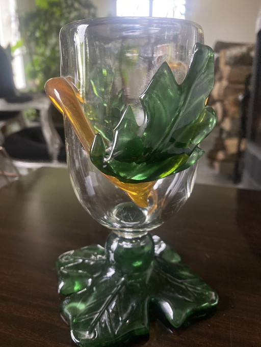 Verre À Pied , Vase , Coupe Murano 