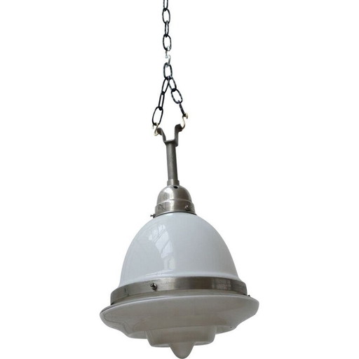 Lustre en verre vintage, français 1940