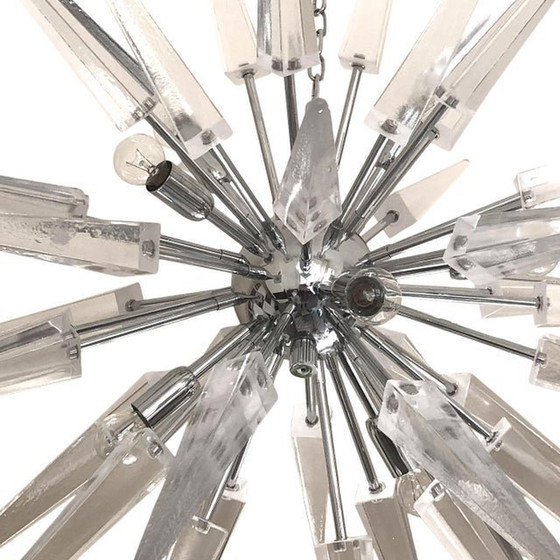 Image 1 of Lustre Sputnik contemporain en verre de Murano "Spikes".