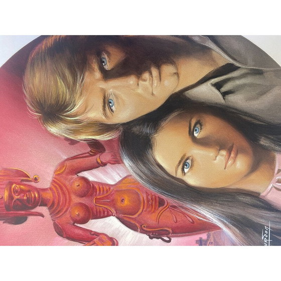 Image 1 of Technique mixte vintage "Sous le Regard de Kâli" par Evelyne Deher pour M.Gourdon, 1965