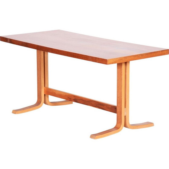Image 1 of Table basse vintage en bois ovangol, Tchécoslovaquie 1960