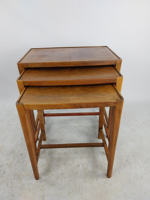 1 X Mini set de tables gigognes en teck danois 1960's.
