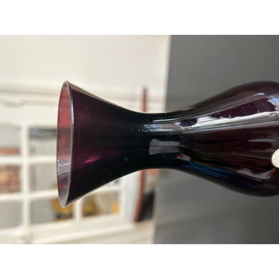 Image 1 of Vase vintage avec base transparente en forme de fleur, Italie 1960