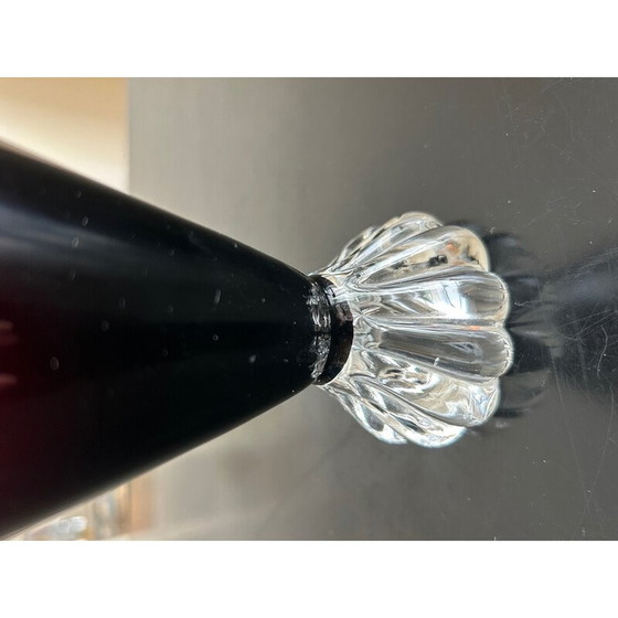 Image 1 of Vase vintage avec base transparente en forme de fleur, Italie 1960