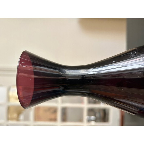 Image 1 of Vase vintage avec base transparente en forme de fleur, Italie 1960