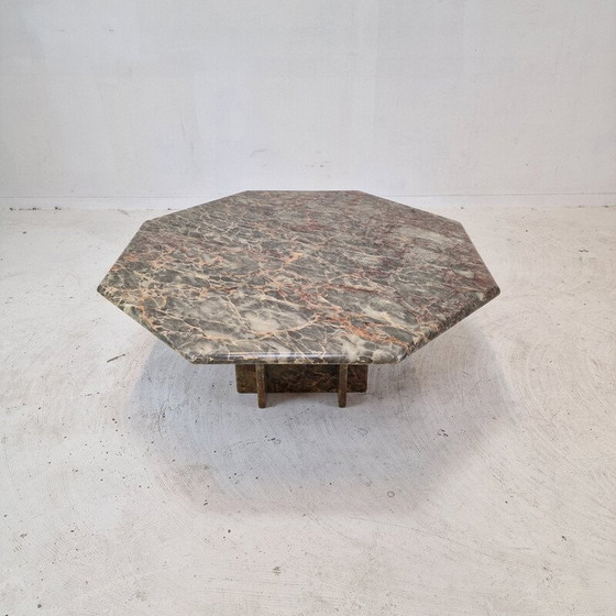 Image 1 of Table basse octogonale en marbre, 1980