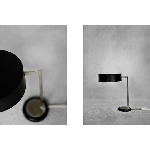 Lampe de bureau vintage en métal noir, Allemagne 1960