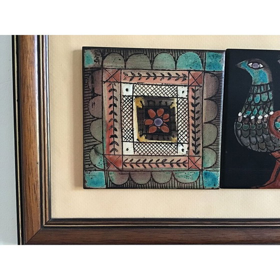 Image 1 of Fresque vintage en céramique d'Edith Fidler