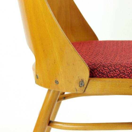 Image 1 of Ensemble de 4 chaises de salle à manger vintage en hêtre par Oswald Haerdtl pour Thonet, 1960