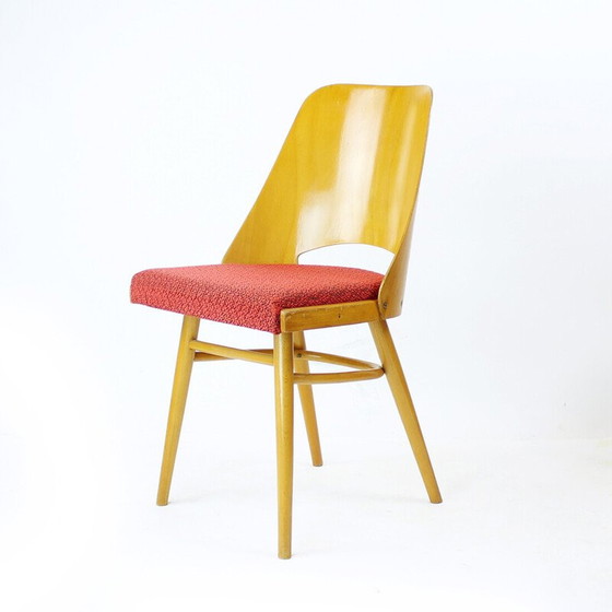 Image 1 of Ensemble de 4 chaises de salle à manger vintage en hêtre par Oswald Haerdtl pour Thonet, 1960