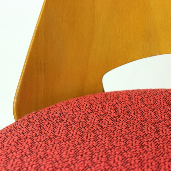 Image 1 of Ensemble de 4 chaises de salle à manger vintage en hêtre par Oswald Haerdtl pour Thonet, 1960