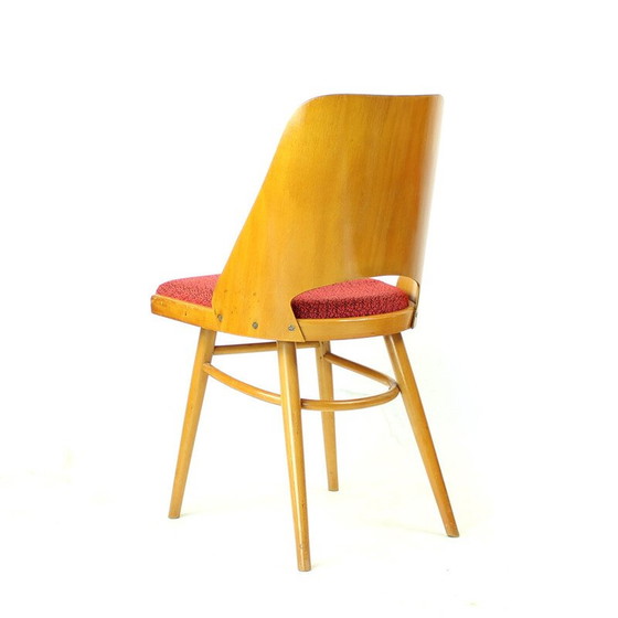 Image 1 of Ensemble de 4 chaises de salle à manger vintage en hêtre par Oswald Haerdtl pour Thonet, 1960